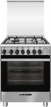 Glem Gas SA664MI6 Cucina a Gas 4 Fuochi Forno Elettrico Ventilato 60x60 cm Inox