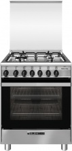 Glem Gas SA66TMI Cucina a Gas 4 Fuochi Forno Elettrico Ventilato 60x60 Cl.A Inox