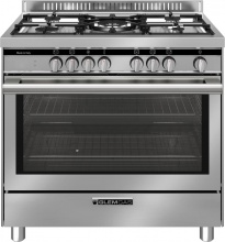 Glem Gas ST965MI Cucina a Gas 5 Fuochi con Forno Elettrico 90x60 cm cl A+ Inox