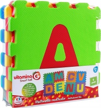 Globo 5093 Vitamina G Tappeto Puzzle Lettere 9 Pezzi Prima Infanzia per Bambini 0+
