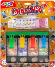 Globo 30298 Cassa con Monete e Banconote Euro Cash Playset per Bambini da 3+ Anni
