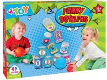 Globo 40377 Wtoy Bowling con 10 Barattoli Playset per Bambini da 1+ Anni