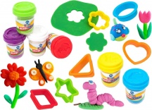 Globo 40836 Pasta Modellabile Kidea Morbidough Set 6 Vasetti Assortito
