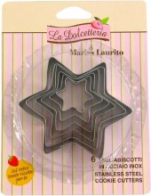 Gp & Me 5035 Set 6 tagliabiscotti Stella materiale Acciaio inox