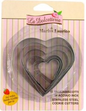 Gp & Me 5036 Set 6 tagliabiscotti Cuore materiale Acciaio inox