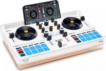 HERCULES 4780942 Mixer DJ con Batteria 1000 mAh Autonomia 10h Bianco Mix Ultra