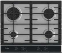 Haier HAHG6BR4XH Series 4 Piano Cottura a Gas 4 Fuochi 59.5 cm Acciaio Inox