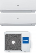 Haier HAS09RDAIN + HAS09RDAIN + H2U14MAAOUT Climatizzatore Dual Split Inverter 9000 + 9000 Btu  A++A+ Wi-Fi Flair