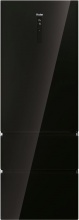 Haier HTW7720DNGB Frigorifero Combinato 3 Porte 483 Litri Classe D No Frost Nero