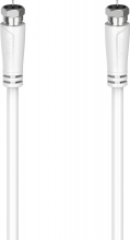 Hama 00205065 Cavo coassiale SAT 5 m connettori F (MaschioMaschio) Bianco