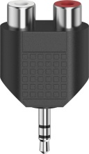 Hama 00205187 Adattatore convertitore jack3,5 mm 2 x RCA colore Nero, Argento