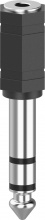 Hama 7205194 Jack per inversione da 3.5mm a 6.3mm Nero
