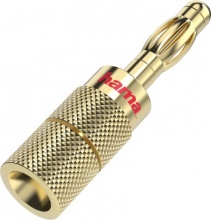 Hama 7205201 Jack di collegamento cavo Banana Oro