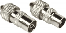 Hama 7205211 Connettore antenna Coax Set 2 Pz metal