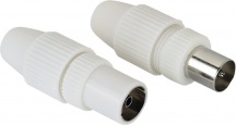 Hama Coax Set|00205212 Spina per Cavo antenna coassiale maschio e femmina 7 mm 2 pz 00205212