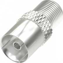 Hama F Coax Adapter|00205224 Connettore coassiale femmina Argento 00205224