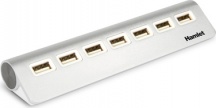 Hamlet XHUB7020AL Hub USB 2.0 7 Porte Autoalimentato colore Alluminio