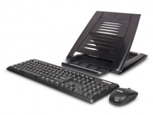Hamlet XTMS100KMW Piattaforma Notebook + Tastiera Mouse Senza Fili  Tiramis�