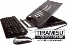 Hamlet XTMS100KM Piattaforma per Notebook con Tastiera e Mouse USB  Kit Tiramis�