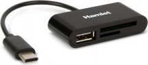 Hamlet XZR100UC Lettore di Schede USB 2.0 Card Readers Type-C Nero