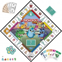Hasbro F8562 Monopoly Junior 2 Giochi in 1 Giochi da Tavolo per Bambini da 4+ anni
