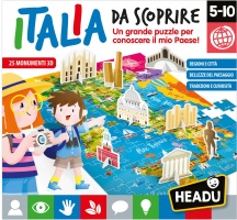 Headu IT23110 Italia da Scoprire Puzzle 3D 108 Pezzi per Bambini da 5+ Anni