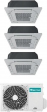 Hisense ACT262635UR4RCC8 + 3x PE-QEA-LD + 3AMW52U4RJC Climatizzatore a Cassetta Trial Split 9+9+12 A++A+ 3AMW52U4RJC Turbo