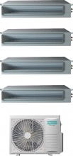 Hisense ADT26262635UX4RBL8 + 4AMW81U4RJC Climatizzatore Canalizzato Quadri Split 9+9+9+12 4AMW81U4RJC Turbo