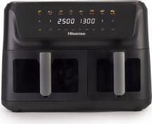 Hisense HAF2700DCD Friggitrice ad Aria Doppio Cestello 11 Litri 2700W Timer Nero