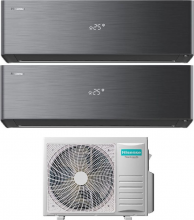 Hisense QH25+QH25+2AMW52U4RXC BLACK Climatizzatore Dual Split Inverter 9+9 2AMW52U4RXC Energy Pro X Black