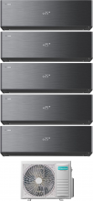 Hisense QH25+QH25+QH25+QH35+QH35+5AMW105U4RQC BLACK Climatizzatore Penta Split 9+9+9+12+12 5AMW105U4RQC Energy Pro X Black
