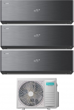 Hisense QH35+QH35+QH35+5AMW105U4RQC BLACK Climatizzatore Trial Split 12+12+12 Btu 5AMW105U4RQC Energy Pro X Black