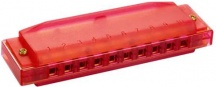 Hohner M110R Armonica Harp Do colore Rosso  TRANSLUCENT