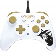 Hori NSW-463U Controller Gamepad Cablato Compatibile per Switch Zelda Edition colore Bianco e