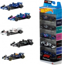 Hot Wheels JLN11 Formula 1 Confezione 5 Veicoli Giocattolo per Bambini 3+ Anni