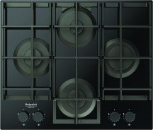 Hotpoint Ariston HAGS 61FBK 1 Piano Cottura 4 Fuochi a Gas 60 cm in Vetro Nero