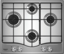 Hotpoint Ariston PCN 643N IXHA Piano Cottura 4 Fuochi a Gas 60 cm Acciaio Inox
