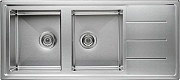 Hotpoint Ariston SK 11610W2 (X) HA Lavello Cucina Incasso 2 Vasche Gocciolatoio 116 cm SK11610W2X