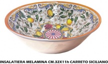 I.B.C. IBC930022 Insalatiera Melamina cm 32x11h Carretto Siciliano