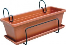 I.C.S. 976b1022 Cassetta + Sottocassetta Iris + Balconiera PP Terracotta cm 60x20 H.cm 16
