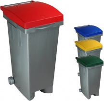 I.C.S. C657083 Pattumiera raccolta Differenziata Bidone Spazzatura 80 Lt colore Rosso