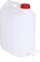 I.C.S. M82210R Tanica con Rubinetto Plastica Alimenti Contenitore 10 Litri Bianco