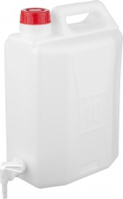 I.C.S. M82220R Tanica con Rubinetto Plastica Alimenti Contenitore 20 Litri Bianco