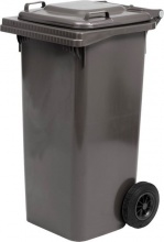 I.C.S. P140120N Bidone Pattumiera Spazzatura con coperchio e ruote 120 lt grigio