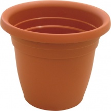 I.C.S. R20030 Vaso Tondo Plastica Fiori Piante � cm 30x25 h Terracotta Thea