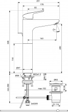 IDEAL STANDARD B1872AA Miscelatore Lavabo Monocomando Bocca Alta Ceraflex