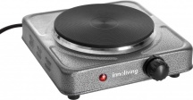 INNOLIVING INN-747 Piastra Elettrica 1 Fuoco Potenza 1000W 15,5 cm Inox Nero