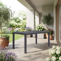 IPAE PROGARDEN 01461 Tavolo da Giardino Polipropilene 150x90x72 cm Marrone Prince
