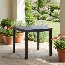 IPAE PROGARDEN 02030 Tavolo da Giardino Quadrato Polipropilene 78x78x72 Antracite Bali