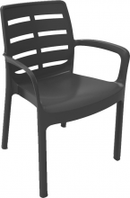 IPAE PROGARDEN BORNEO-ANTRAC. Sedia per Esterni Impilabile 61x56x82 cm Antracite Borneo